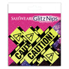 caution tape reflective x yellow pasties package sasswear