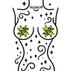 caution tape reflective x yellow pasties on form