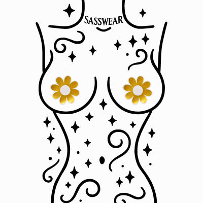 Glitz Nips Daisy Gold Pasties