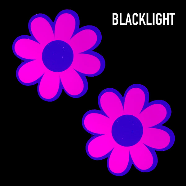 Glitz Nips Daisy Neon Pink Reflective Pasties