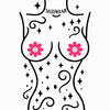 Glitz Nips Daisy Neon Pink Reflective Pasties