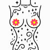 Glitz Nips Daisy Neon Pink Yellow Reflective Pasties