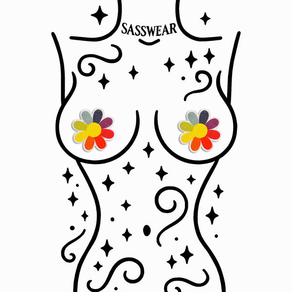 Glitz Nips Daisy Rainbow Pasties