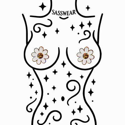 Glitz Nips Daisy Holo Pasties