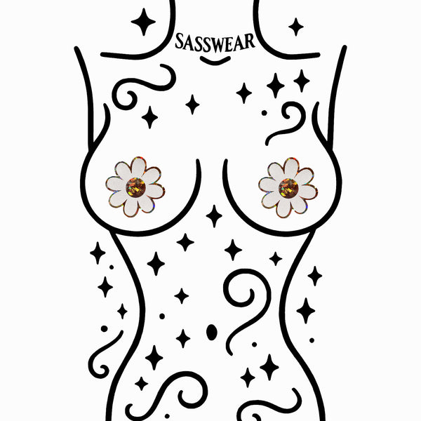 Glitz Nips Daisy Holo Pasties