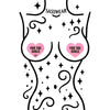 Glitz Nips NFC For the Girls Heart Pasties Neon Pink
