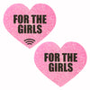 Glitz Nips NFC For the Girls Heart Pasties Neon Pink