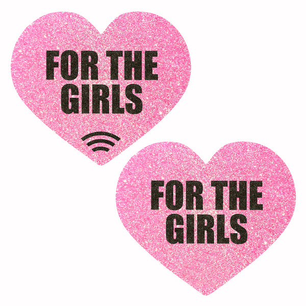Glitz Nips NFC For the Girls Heart Pasties Neon Pink
