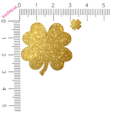 Sasswear gold glitter clover pasties