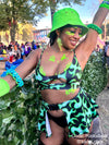 Glitz Nips Flaming Fire Neon Green Pasties