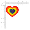 Rainbow Pride Heart Colorful Glitz Nips Nipple Covers