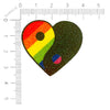 Rainbow Pride Heart Ying Yang Glitz Nips Nipple Covers