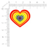Rainbow Pride Heart Color Split Glitz Nips Nipple Covers