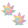 Tie Dye Glitter Leaf Glitz Nips Pasties