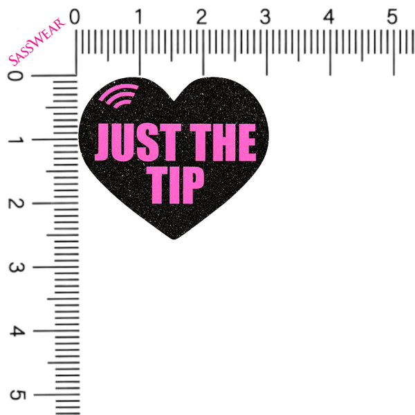 Glitz Nips NFC Just the Tip Heart Pasties Neon Pink