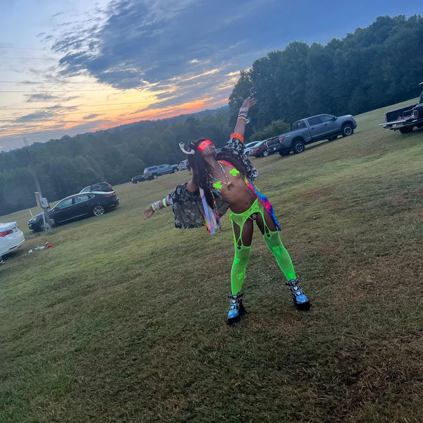 Glitz Nips Neon Green X Pasties