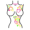 Heart Supersized Body Stickers | Neon Blacklight Reflective