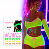 Open Stars Blacklight Body Stickers-40 Pk