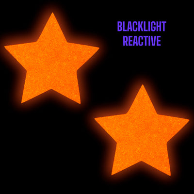 orange neon star pasties