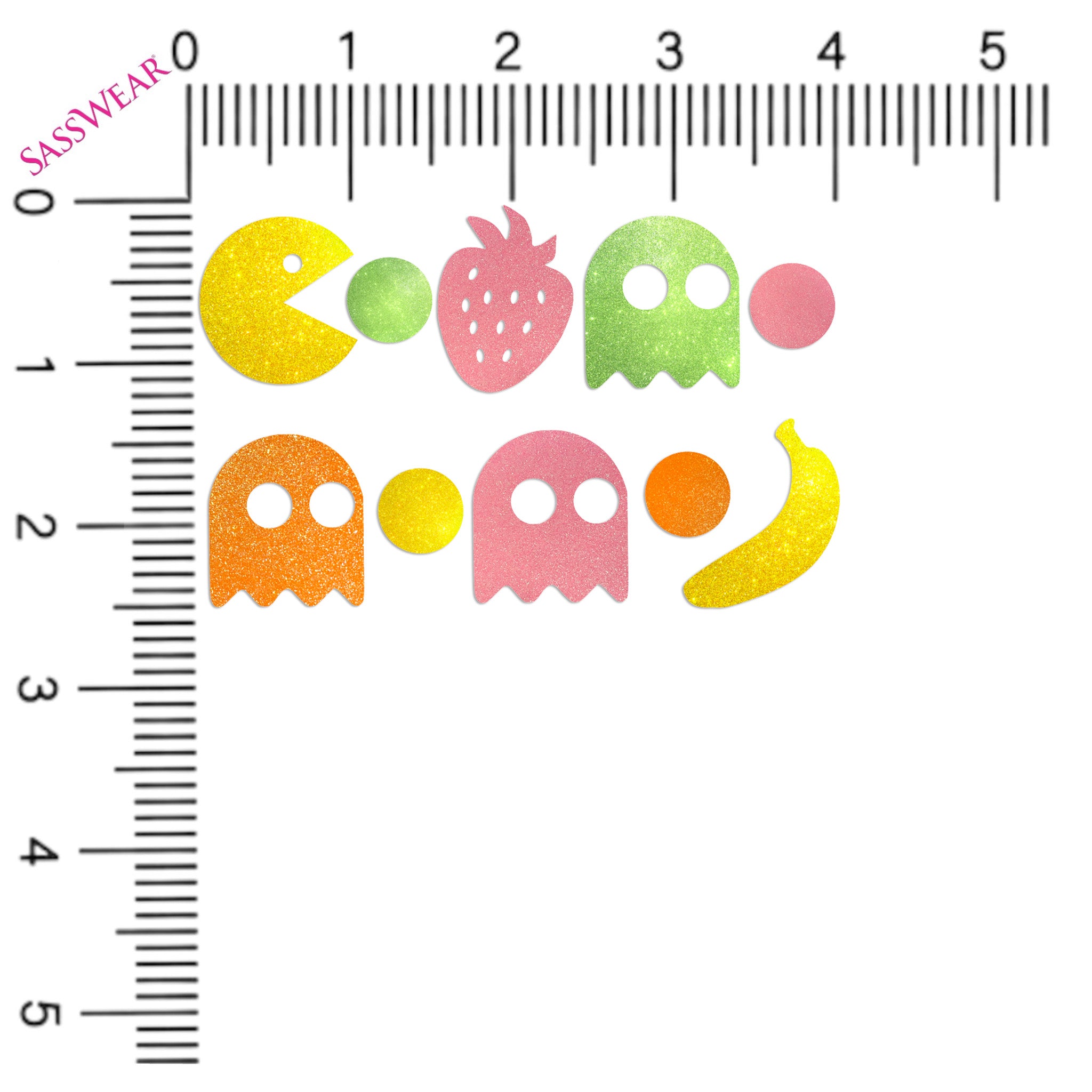 Pacman Neon Glow Body Stickers-Mini – Sasswear