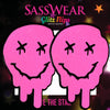 Trippy Drippy Pink Reflective Smiley Face