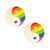 Rainbow Pride Ying Yang Glitz Nips Nipple Covers