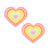 Pastel Rainbow Pride Heart Glitz Nips Nipple Covers