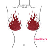 Glitz Nips Flaming Fire Neon Green Pasties