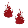 Glitz Nips Flaming Fire Red Glitter Pasties