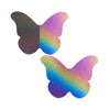 rainbow reflective butterfly pasties