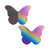 rainbow reflective butterfly pasties
