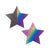 rainbow reflective star nipple covers