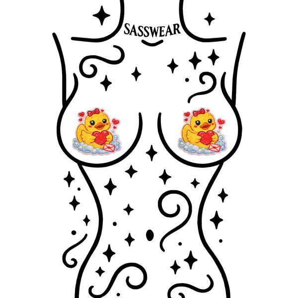Glitz Nips Rubber Ducky Valentine Pasties