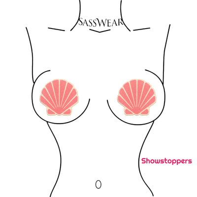Seashell Sparkles Glitz Nips Pasties