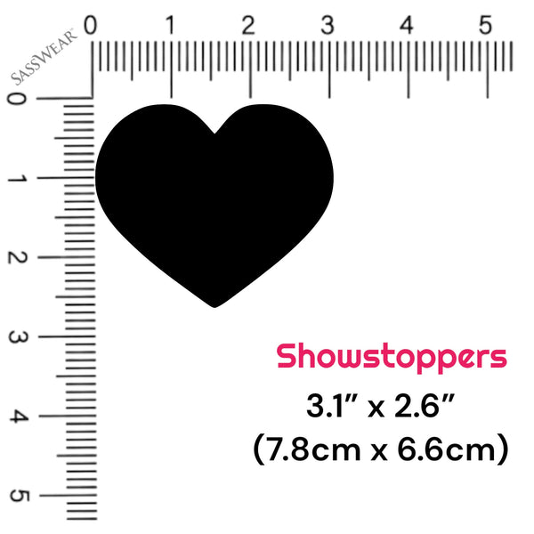 Platinum Shimmer Glitz Nips Heart Nipple Pasties