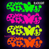 Mushroom Neon Blacklight Reflective Body Stickers 40pk-Sasswear