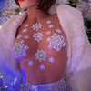 Lit Nips Light-up Jeweled Snowflake Pasties