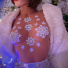 Let it Snow Jeweled Snowflake Body Stickers