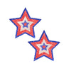 Red, White, Blue Star Power Glitz Nips Pasties