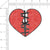Stitched heart glitz nipple pasties headliners