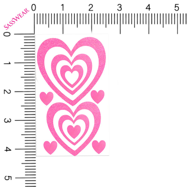 Heart Supersized Body Stickers | Neon Blacklight Reflective