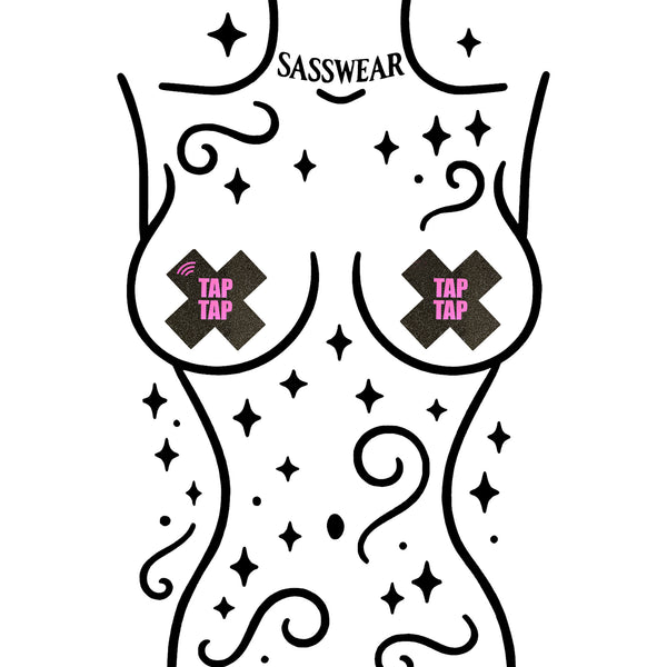 Glitz Nips NFC Tap Tap X Pasties Neon Pink Reflective