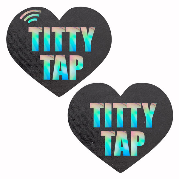 Glitz Nips NFC Titty Tap Heart Pasties Holographic