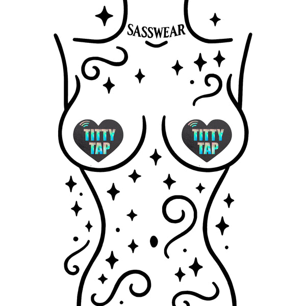 Glitz Nips NFC Titty Tap Heart Pasties Holographic