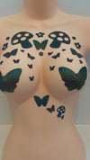 Shroom Garden Rainbow Reflective Pasties & Body Stickers Set