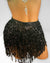 Black Love to Sparkle Sequin Wrap Skirt