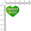 Glitz Nips Grinch Bitch Heart Pasties Size