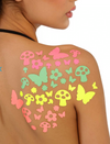 Mushroom Neon Blacklight Reflective Body Stickers 40pk-Sasswear