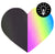 Rainbow Reflective Pasties/Body Sticker Set - Heart - Sasswear