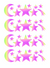 Celestial Body Stickers Rainbow Reflective-40 Pk